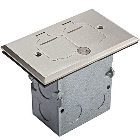 electrical junction box in floor|floor duplex receptacle outlet.